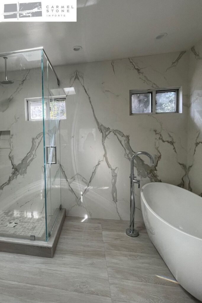 porcelain slabs bathroom santa cruz