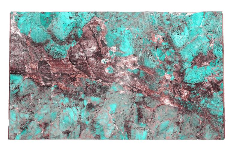 Amazonite Turquoise Blue Brown Quartzite Slab