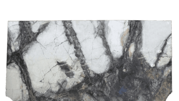 Invisible White White Grey Marble Slab 412