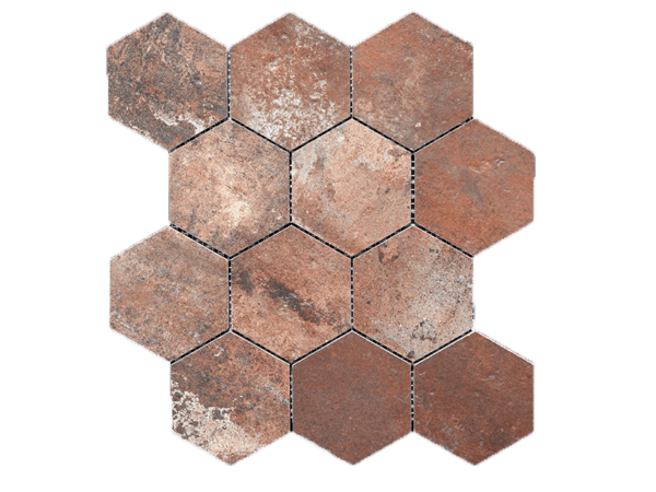 Tagina Il Cotto Red Hex Porcelain Tile