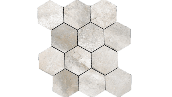 Tagine Il Cotto Clear Painted Hex Porcelain Tile