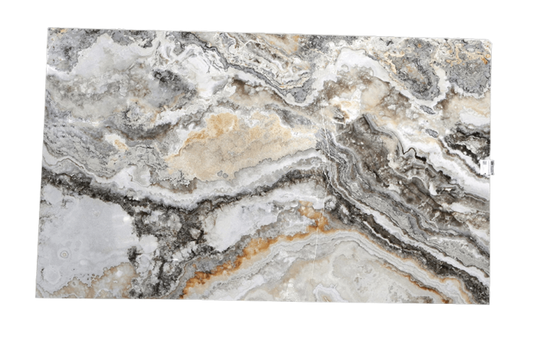 White Grey Onice Slab