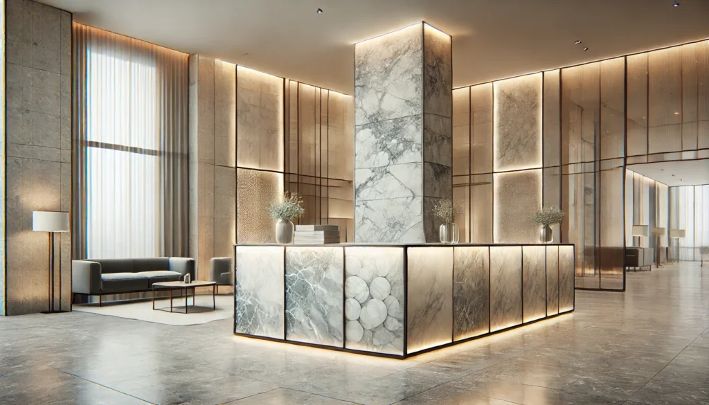 natural stone design commercial property Monterey Bay California