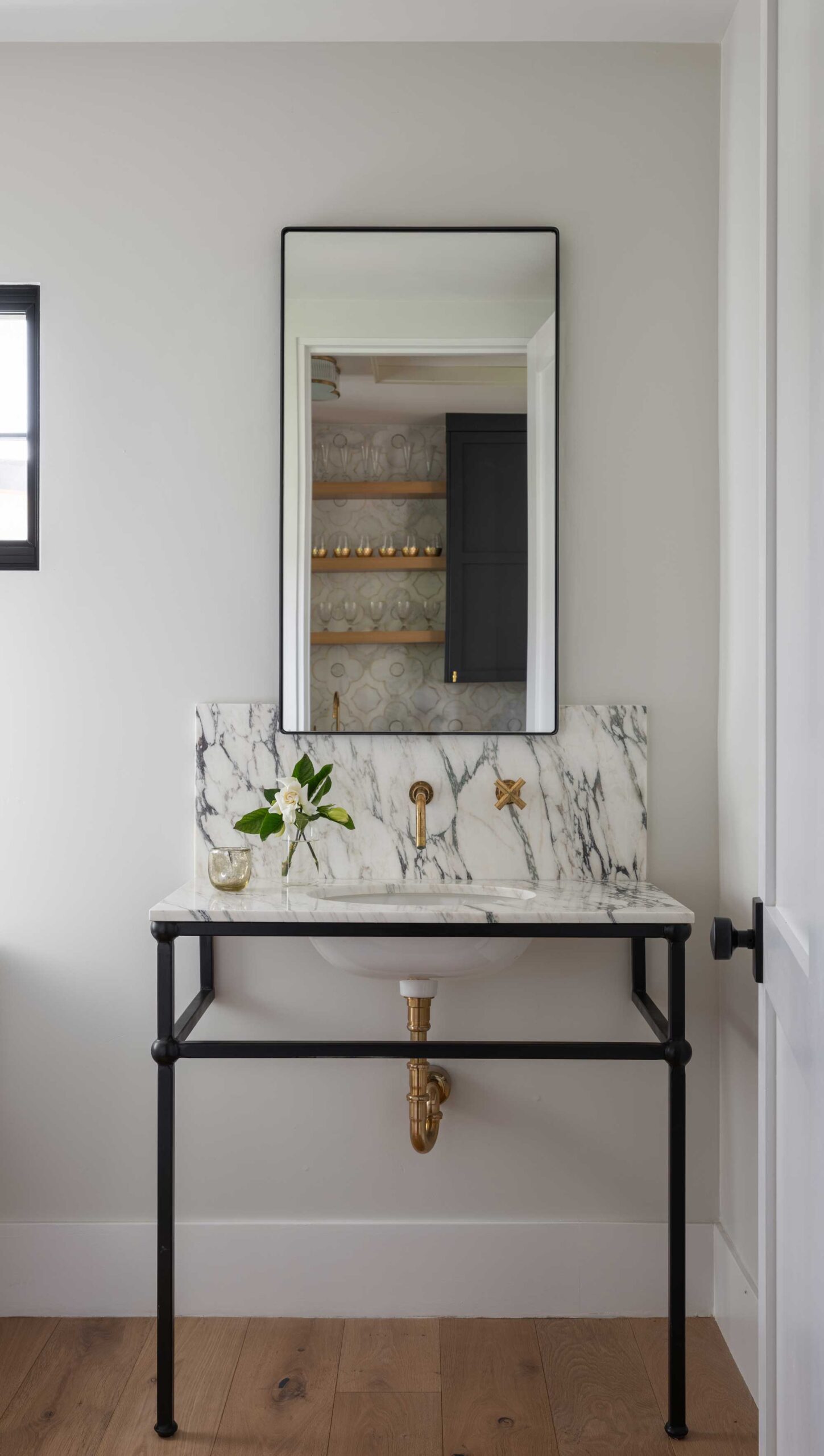 Calacatta Monet Powder Room Vanity   Hubbard Home (1)