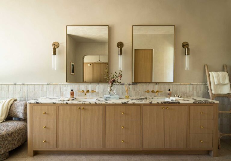 Gascogne Beige Limestone Floor Tile And Forte Champagne Bejmat Zellige Tile Ridge Valley Project 2