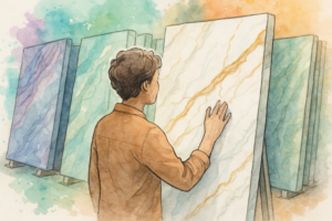 Picking a Marble Slab in Person vs. Online — Here's the Difference