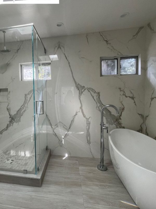 porcelain slabs bathroom santa cruz